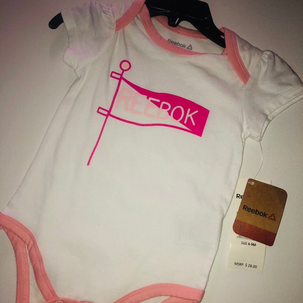 0-3 months girls Reebok onsie